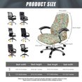 thumbnail image 6 of SCRAWLGOD Rabbit Floral Bow Eggs Green Easter Computer Office Chair Cover Comfortable Stain Resistant Boss Chair Slipcovers Universal All-in-One Desk Chair Seat Protector, L, 6 of 7