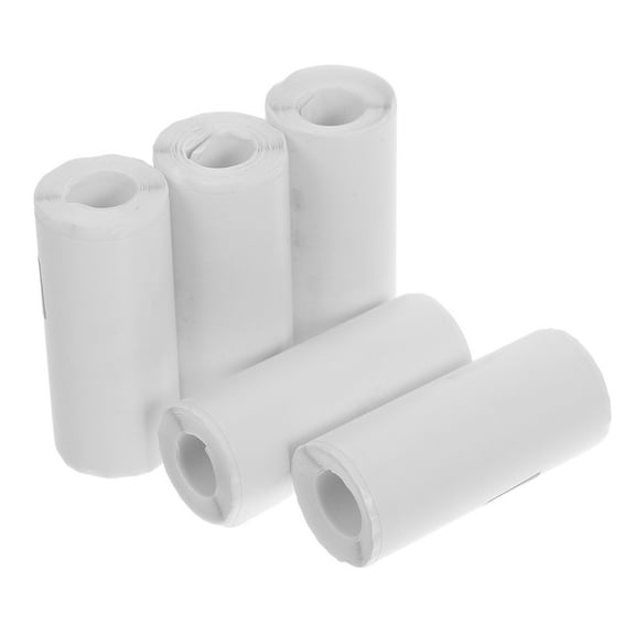 5 Rolls Thermal Label Paper Mini Printer Sticky Labels White