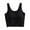 Black, variant on hotojiny Tank Tops for Women Summer Cute Sleeveless Henley Shirts Solid Cropped Basic Tees with Built in Bra Beach Vacation Clothes