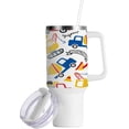 thumbnail image 2 of SKYSONIC 40oz Cartoon Construction Vehicles Tumbler With Lid And Straw Travel Coffee Mug Stainless Steel Insulated Thermal Tumblers Cup, 2 of 7