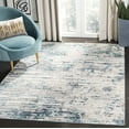 thumbnail image 2 of SAFAVIEH Vogue Ronald Abstract Area Rug, Ivory/Teal, 3' x 3' Square, 2 of 9