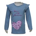 thumbnail image 1 of Playera George Talla 6 Pliegues Corazón y Flores Azul, 1 of 4