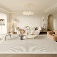 thumbnail image 2 of French Living Room Decoration Stripe Rug Large Area Thickening Anti-slip Mat Fluffy Soft Cloakroom Carpet Cream Rugs for Bedroom My Lux Decor Round, 2 of 12