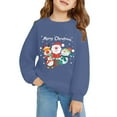 thumbnail image 6 of XIYNBAOK Christmas Sweat Shirts Red Christmas Top Blue Christmas Shirt Girls' Sweatshirts Size 5 Girls Clothes Boys 14-16 Clothes Infant Winter, Navy 7-8 Years, 6 of 6