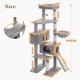 thumbnail image 1 of Free Shipping Multi-Level Cat Tree with Scratching post Cat Scratcher Cat Tower with Condo Hammock Cat Bed House Pet Cat Toy ShopWise Round, 1 of 9