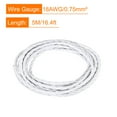 thumbnail image 2 of Uxcell Twisted Cloth Covered Wire 3 Core 18AWG 5m/16.4ft,Electrical Cable,White, 2 of 5