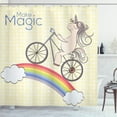 thumbnail image 1 of Ambesonne Unicorn Party Shower Curtain, Rainbow Animal, 69"Wx84"L, Multicolor, 1 of 3