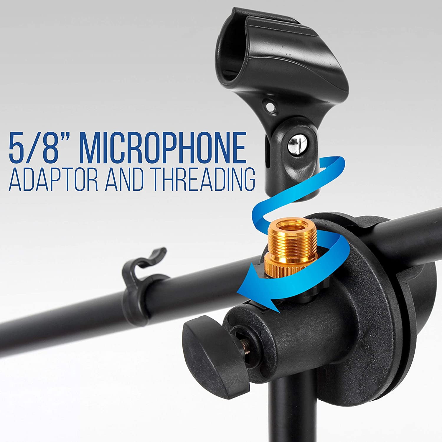 Tripod Microphone Stand Pair - Adjustable Height 27.5 to 52 Inch with Extendable  Arm and Carry Bag for Singers Musicians
