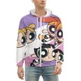 thumbnail image 2 of The Powerpuff Girls Zip Up Hoodies Unisex Realistic 3D Print Sweatshirt Long Sleeve Hooded Jacket Coat 5XL, 2 of 8