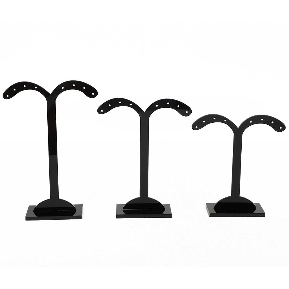 3Pcs Jewelry Organizer Holder Different Height Dangle Earrings Display Stand 