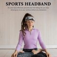 thumbnail image 4 of 4 diademas deportivas para mujer: bandas elásticas anchas que absorben el sudor para correr, yoga, gimnasio y fitness. Color liso, alta elasticidad., 4 of 8