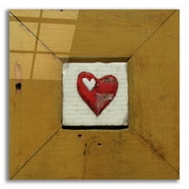 Epic Art 'Hearts Deisre Gold' by LovIsArt, Acrylic Glass Wall Art, 12"x12"