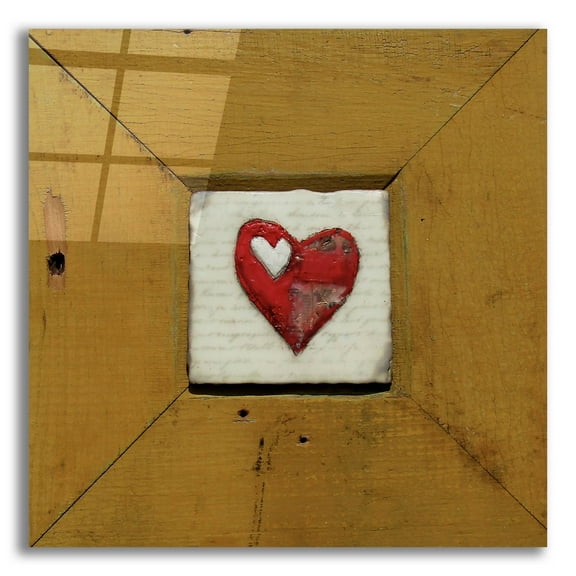 Epic Art 'Hearts Deisre Gold' by LovIsArt, Acrylic Glass Wall Art, 12"x12"