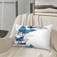 thumbnail image 5 of Picia Blue Flying Butterflies Pattern Plush Pillow Case – Soft and Cozy Cushion Cover, Hypoallergenic Throw Pillow Case for Home Decor-14"x20", 5 of 6