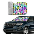 thumbnail image 3 of Kdxio Graffiti Pineapples Print Front Windshield Sun Shade,Folding Auto Sunshade for Car Truck SUV-, 3 of 7