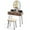 Natural+Black, variant on Costway Industrial Vanity Makeup Dressing Table Padded Stool Set 3-Color Lighted Mirror