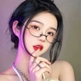 thumbnail image 6 of Jesscasday Men Women's Half Frame Glasses New Half Moon Metal Eyewears Business Glasses, 6 of 20