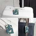 thumbnail image 6 of Seagull Square PU Leather 2 Pack Travel Tag - Bag Tag - Suitcase Tag with Privacy Cover and Stainless Steel Ring - Suitable for Travel, Backpack, and Handbag, 6 of 7