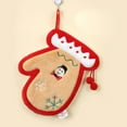 thumbnail image 1 of Christmas Hand Towel Cute Santa Tree Glove Snowman Deer Ultra Soft Thick Fleece Hanging Loop Drying Super, 1 of 6