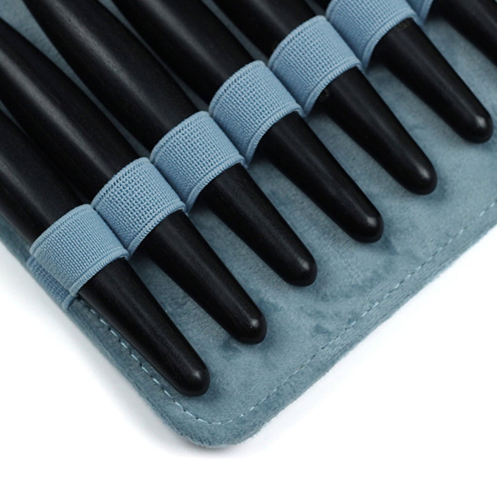 PatungKu 9Pcs Ergonomic Grip Wooden Crochet Hook for Crocheting Weaving Sweater Scarf Hat