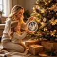 thumbnail image 5 of 2D Flat Acrylic Christmas Hanging Sign 7.87in, Merry Xmas Ornament for Wall Door and Holiday Tree Indoor Mantel Home Decor., 5 of 7