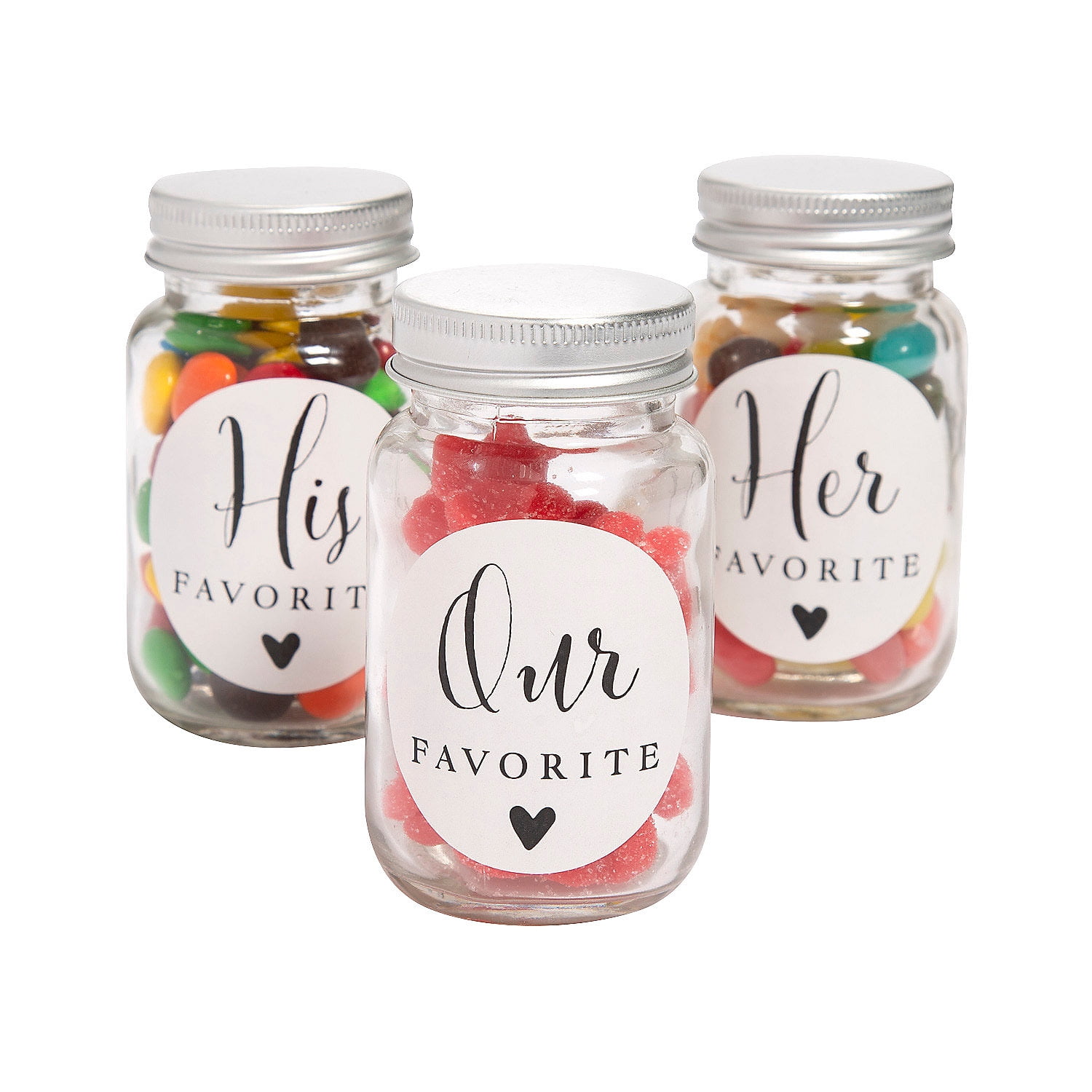 Fun Express Bulk 144 Pieces His, Hers, Ours Wedding Favor Stickers