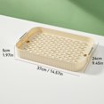 thumbnail image 1 of Tea Set Storage Tray With Handle Plastic Drain Tray Water Storage Tea Tray Kitchen Organizer Multipurpose Serving Plate Beige L, 1 of 6