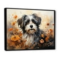 thumbnail image 2 of Designart "Serene Shih Tzu Amidst Flowers" Animals Dog Floater Framed Canvas Prints, 2 of 5