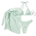 thumbnail image 4 of Womens Bikini Swimsuits 3 Piece Bathing Suits for Women 3 Piece Bikini Swimsuit Includes Tie-Up Skirt, 4 of 5