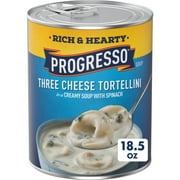 Progresso Rich and Hearty, Three Cheese Tortellini in a Creamy Soup with Spinach, 18.5 oz