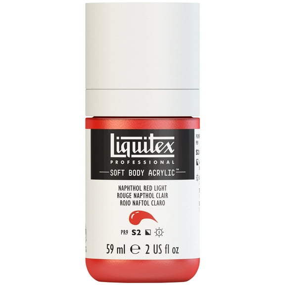Liquitex Professional Soft Body Acrylic Color, 2 oz., Naphthol Red Light