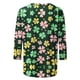 thumbnail image 2 of TaTaai Fashion Women's Printed Round Neck 3/4 Sleeve T-shirt Fashionable Blouse Tops Gift, 2 of 5