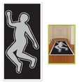 thumbnail image 2 of Party Central Club Pack of 12 Black and White PSI Body Chalked Silhouette Decors 5', 2 of 2