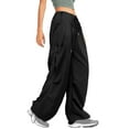 thumbnail image 1 of Gibobby Pantalones cargo para mujer de moda Pantalones de carga holgados para mujer, ropa de calle, pantalones de chándal de Hip Hop, pantalones de chándal con cordón(Negro,CH), 1 of 4