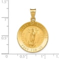 thumbnail image 2 of 14k Yellow Gold Polished and Satin Our Lady Of Guadalupe Medal Pendant - Measures 31x22mm Wide, 2 of 2