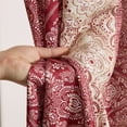 thumbnail image 6 of THD Willy Boho Damask Striped Patterned Window Back Tab Rod Pocket Curtains Bedroom - Light Blocking Darkening Window Panels, Set of 2, 6 of 8