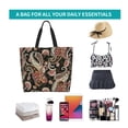 thumbnail image 6 of Bingfone Canvas Tote Bag for Women with Inner Pocket Aesthetic Cute Shopping Tote Bags Reusable Grocery Bags- Paisley6, 6 of 8