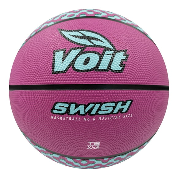 Voit Balón de Basquetbol No. 6 Swish color rosa, 28.5 pulgadas, de hule