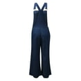 thumbnail image 5 of Women's Loose Adjustable Strap Wide Leg Denim Bib Overall Jeans Pants, 5 of 6