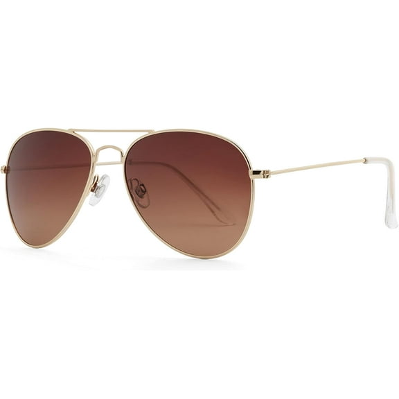 Polarized Aviator Sunglasses for Women Men, UV400 Protection Lens and Lightweight Metal Pilot Frame