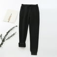 thumbnail image 2 of Leggings de invierno de talla grande para mujer, de felpa lisa: pantalones cálidos y casuales con cintura elástica, para llevar en exteriores e interiores, 2 of 4