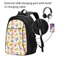 thumbnail image 2 of Balery Boho Bunny Mochila con carga USB para hombre y mujer - Mochila impermeable y antirrobo para laptop con puerto USB para viajes, trabajo, 2 of 7