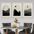 thumbnail image 3 of PixonSign Framed Canvas Print Wall Art Set Geometric Mountain Moon Sun Landscapes Nature Wilderness Illustrations Modern Art Minimalism Decorative for Living Room, Bedroom, Office - 24"x36"x3 White, 3 of 5