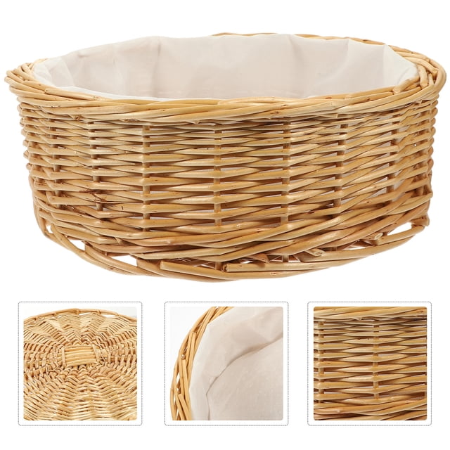 unbranded Cesta Tejida De Color Amarillo Claro Para Pan Canasta De Almacenamiento Y Para El Hogar