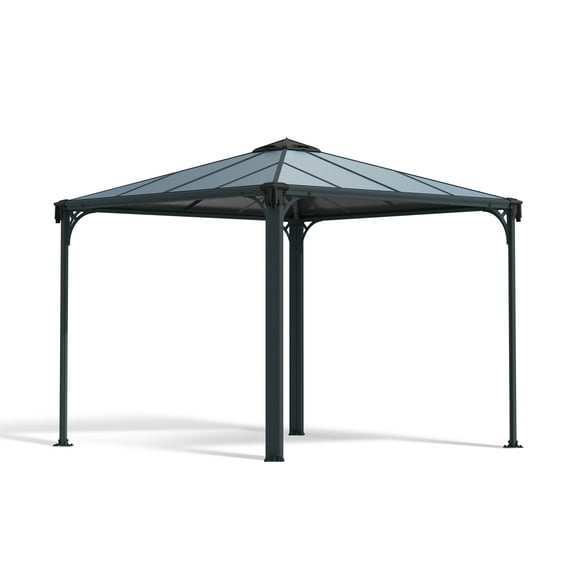 Palram - Canopia Palermo Gray/Bronze Gazebo, Multiple Sizes