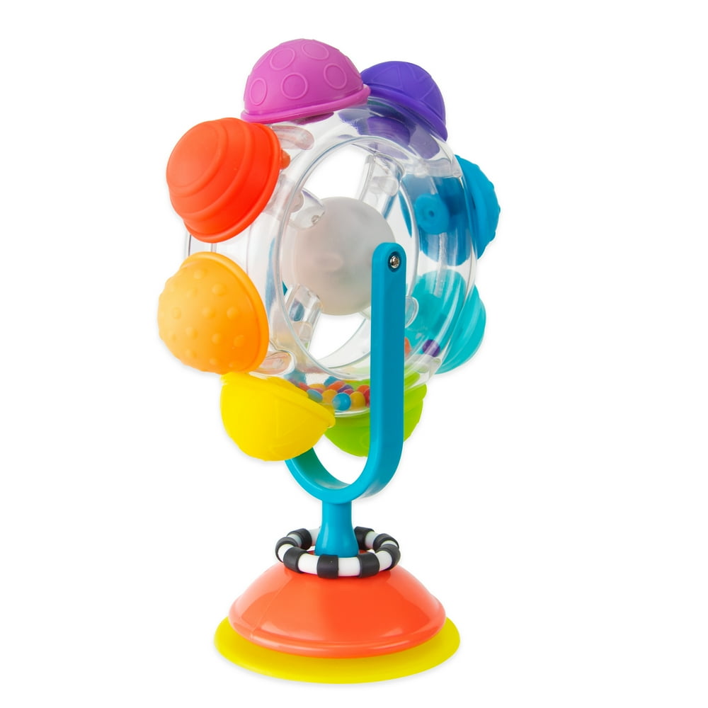 Sassy LightUp Rainbow Reel Spinning Developmental Suction Cup Baby