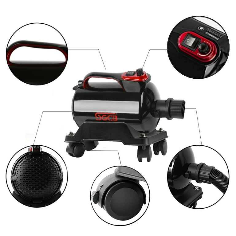 Sgcb Car Air Cannon Dryer Blower 5 0hp Car Dryer Blower 9 8inch Hose And 3 Jet Nozzle For Car Wash Daily Household And Pet Drying Walmart Com