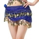 thumbnail image 2 of Bufanda de Danza del Vientre Lentejuelas Borlas Monedas Azul Real Sunnimix, 2 of 6