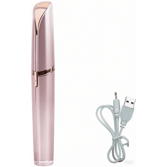 USB Rechargeable Portable Electric Eyebrow Trimmer Pen for Women,Painless Precision Eyebrow Hair Remover, Safe Eyebrow Shaver Razor Tool for face Leg Lip Armpit Hand(Rose Gold)