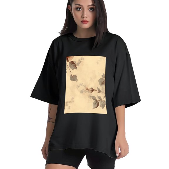 Plus Size Shirt for Women Black Tops for Women Short Sleeves Shirt for Women Flower T Shirt Crewneck Shirt for Women XS